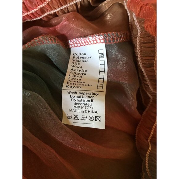 Paradise Tunic Top Chiffon with Elastic Waist Sleeveless Size Medium - Picture 4 of 7